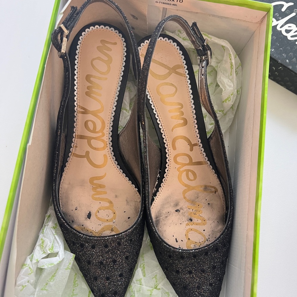 Sam Edelman Black Glitter Women's Shoes